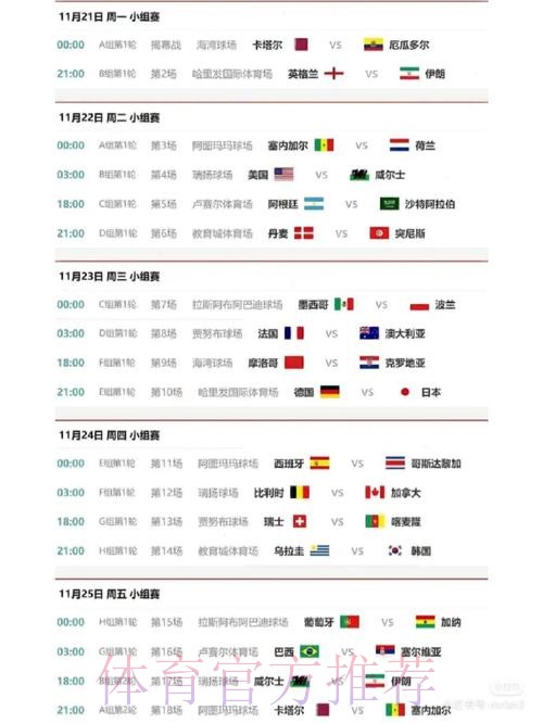 世界杯小组赛赛程哪个平台好 世界杯小组赛赛程哪个平台好